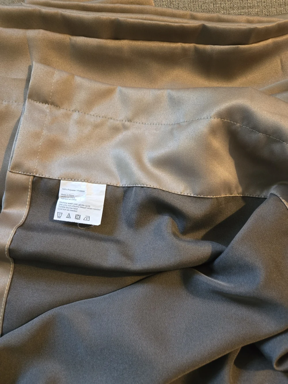 Sun Zero Emory Energy Saving Light Filtering Curtain Panels (2) In Taupe Sheen